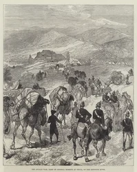 A Guerra Afegã, Acampamento do General Roberts em Thull, no rio Khoorum